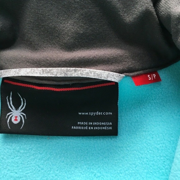 Spyder Womens Size Small Blue Polyester Fleece Lined Full Zip Jacket Zip Pocket - Picture 6 of 8
